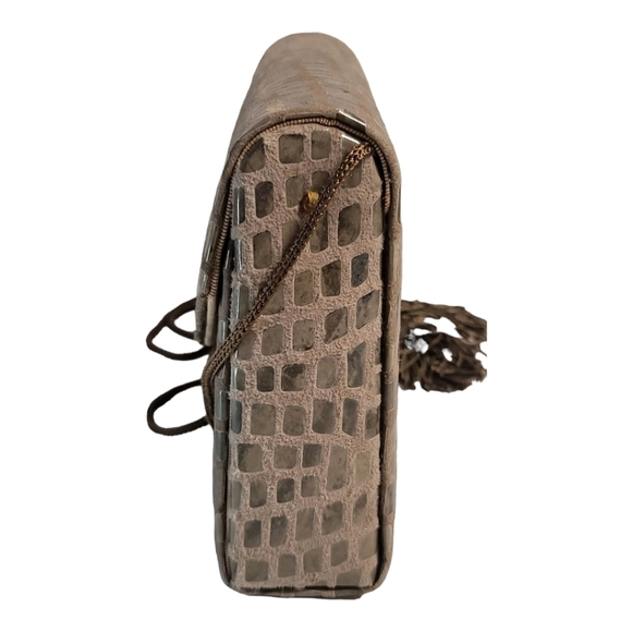 RARE Rafael Sanchez Suede Leather Crossbody BUDDHA stone charm, beads & tassels - Picture 7 of 15